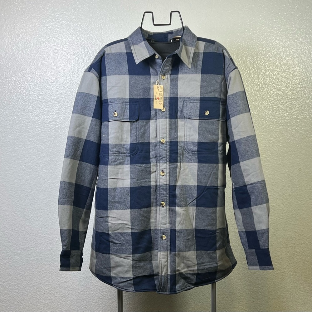 RedHead Men’s Sherpa-Lined Plaid Long-Sleeve Shirt Size L